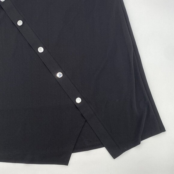 Calvin Klein Women's Size XL Snap Button Horizontal Skirt Black NWT - Picture 5 of 11
